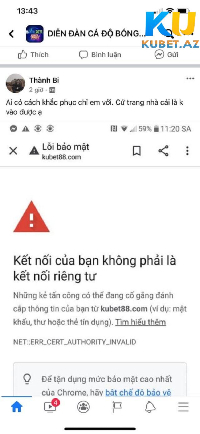 Link vào Kubet không truy cập được